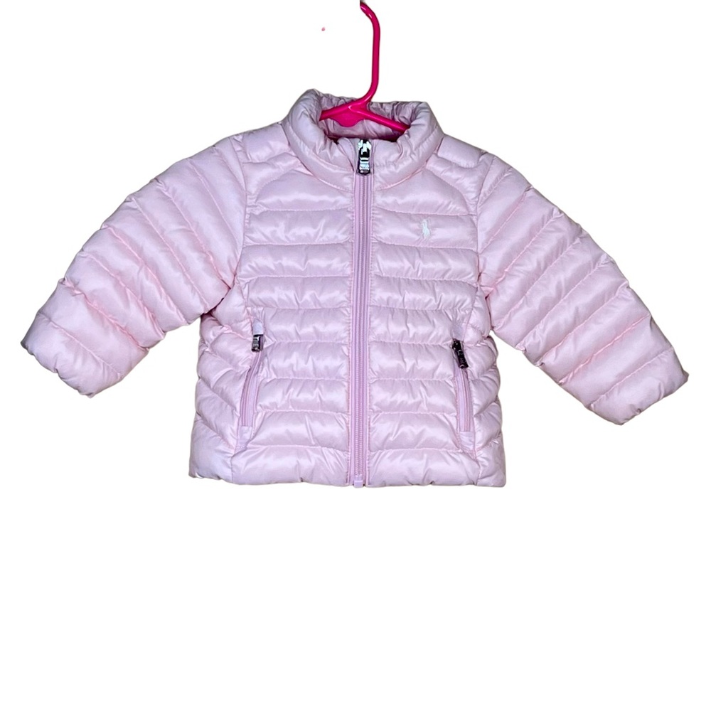 Ralph Lauren Infant Soft Pink Insulated Puffer Jacket Size 6 Months EUC